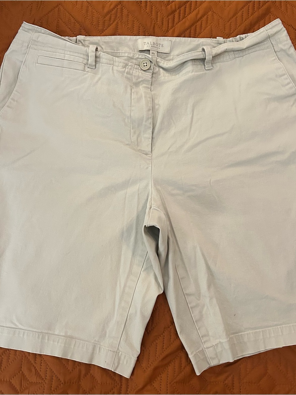 Talbots Light Blue Cotton Chino Bermuda Shorts